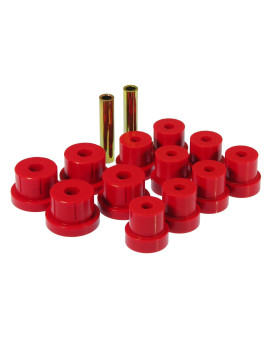 Prothane 7-1012 Red Rear Multi Leaf Spring Eye and Shackle Bushing Kit