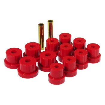 Prothane 7-1012 Red Rear Multi Leaf Spring Eye and Shackle Bushing Kit