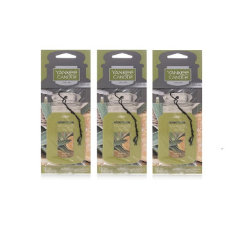 Yankee Candle Paper Car Jar Hanging Air Freshener Sage & Citrus Scent (Pack of 3)