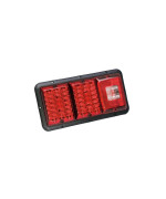 Bargman 48-84-009 Horizontal Mount Triple LED/Incandescent Taillight (Red- Black Base)