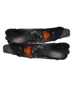 Anzo USA 511002 Ford Mustang Bumper Light Assembly Black with Amber Reflector - (Sold in Pairs)