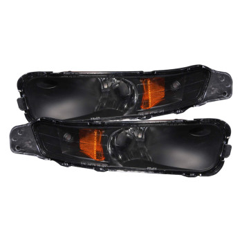 Anzo USA 511002 Ford Mustang Bumper Light Assembly Black with Amber Reflector - (Sold in Pairs)