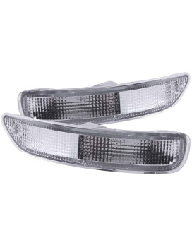 Anzo USA 511017 Toyota Corolla Chrome Euro w/Amber Reflector Bumper Light Assembly - (Sold in Pairs)