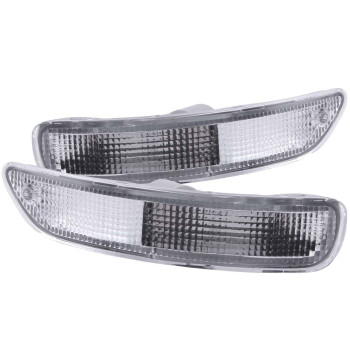 Anzo USA 511017 Toyota Corolla Chrome Euro w/Amber Reflector Bumper Light Assembly - (Sold in Pairs)