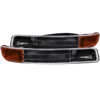 ANZO USA 511005 GMC Black w/Amber Reflector Bumper Light Assembly - (Sold in Pairs)