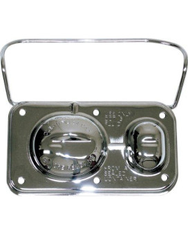Compatible/Replacement for Chevy/GM Rectangular Master Cylinder Cover (Single Bail) - Chrome