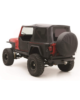 Smittybilt Replacement Soft Top with Tinted Windows and Upper Doorskins (Black Denim) - 9870215