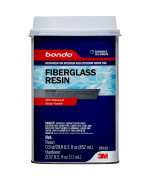 Bondo Fiberglass Resin, Interior and Exterior Home Use, 100% Waterproof, Strong, Durable, 20122, 28.8 fl oz Can