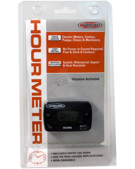 Hardline Products HR-8065 Vibration Hour Meter , Black