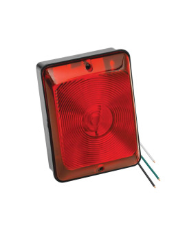 Bargman 31-86-101 Tail Light (Red Single with Stop/Tail/Turn - Black Base)