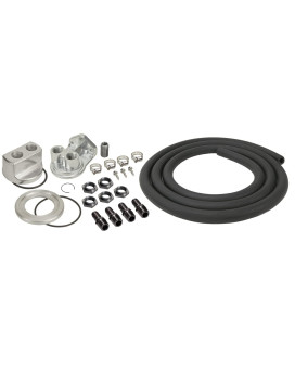 Derale 15748 Engine Oil Filter Relocation Kit , Silver