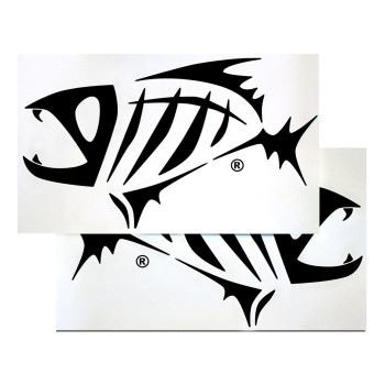 G. Loomis Black Skeleton Fish Boat Decal Set