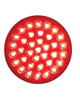 United Pacific 39642B - Brake/Tail/Turn Signal Light - 36 Led 4 Round, Red/Red Lens