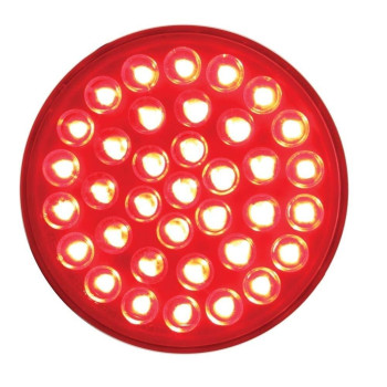 United Pacific 39642B - Brake/Tail/Turn Signal Light - 36 Led 4 Round, Red/Red Lens