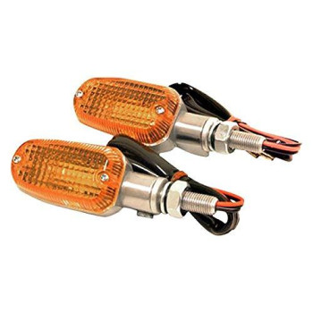 Emgo 61-75660 Mark II Amber Mini Decorative Turn Signal Light Polished Finish