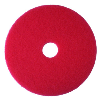 3M Buffer Floor Pad 5100, Red, 20, 5/Case, Removes Soil, Scratches, Scuff Marks, and Black Shoe Heel Marks