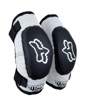 Fox Racing PeeWee Titan Youth Off-Road Motorcycle Elbow Guard - Black/Silver / One Size