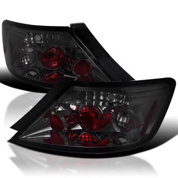 Spec-D Tuning Jdm Smoke Tail lights Compatible with 2006-2011 Honda Civic Coupe 2 Door, Left + Right Pair Assembly