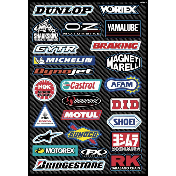 Factory Effex 59-1568800 Street Sponsor Sticker KIT