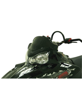 PowerMadd 11922 Cobra Windshield for Polaris IQ - Black - Low height