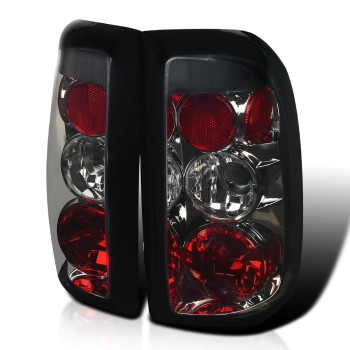 Spec-D Tuning Smoke Lens Tail Lights Compatible with 1997-2004 Dodge Dakota Left + Right Pair Assembly