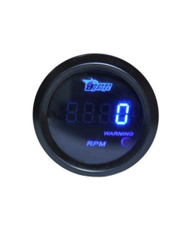 HOTSYSTEM New Universal Electronic Tachometer Tacho Gauge Meter Blue Digital LED 2inches 52mm 0-9999 RPM for 4 6 8 Cylinder Car Vehicle Automotive