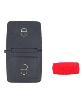 HQRP Key Button pad 2 Buttons + Panica Repair Folding Flip Key FOB Compatible with Seat Ibiza 2002 2003 2004 2005 2006 02 03 04 05 06