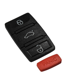 HQRP 3 Buttons + Panica Key Fob Compatible with Volkswagen VW Beetle 2000 2001 2002 00 01 02 Key Button pad Repair Folding Flip