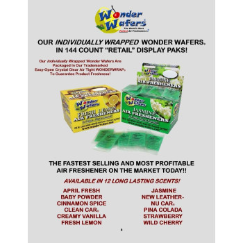 Wonder Wafers Super 144 CT Individually Wrapped Air Fresheners Jasmine