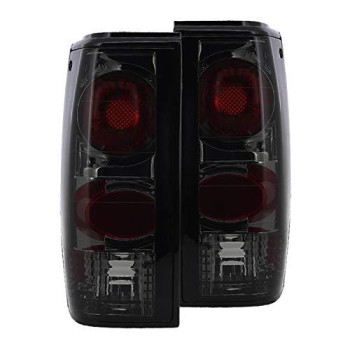 Spec-D Tuning Tail Lights Smoke Lens Compatible with 1982-1993 Chevy S10, 1983-1994 Chevy S10 Blazer, 1983-1990 GMC S15, 1991-1993 GMC Sonoma Left + Right Pair Assembly