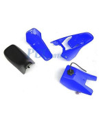 8L PS51 PCC MOTOR FOR YAMAHA PW80 PLASTIC SEAT GAS TANK KIT - Blue