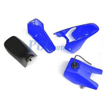 8L PS51 PCC MOTOR FOR YAMAHA PW80 PLASTIC SEAT GAS TANK KIT - Blue