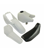 PCC MOTOR For PW80 DIRT BIKE TANK SEAT PLASTIC KIT WHITE PS52