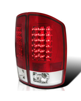 Spec-D Tuning Red Lens LED Tail Lights Compatible with 2002-2006 Dodge Ram 1500/2500/3500, Left + Right Pair Assembly