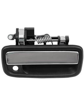 AutoandArt Brock Replacement Passengers Front Outside Black with Chrome Lever Door Handle Compatible with 1995-2004 Tacoma Pickup Truck 6921035030