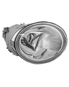 Brock Replacement Passengers Halogen Headlight Headlamp Compatible with 1998-2005 VW New Beetle 1C0 941 030 K