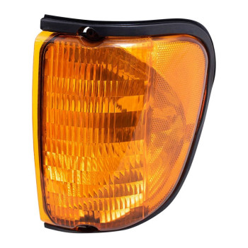 AutoandArt Brock Replacement Drivers Park Signal Side Marker Light Amber Lens Compatible with 1992-2007 E-Series Van 5C2Z13201AA