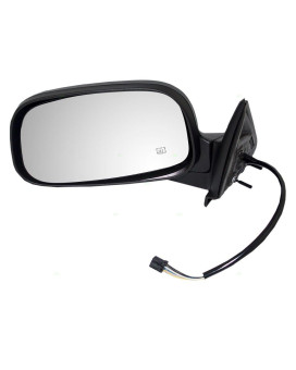 Replacement Driver Power Side View Mirror Heated Textured Compatible with 2001-2004 Dakota 2001-2003 Durango 55077252AE