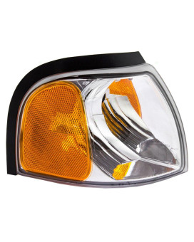 Brock Replacement Passengers Park Signal Corner Marker Light Lamp Lens Compatible with 01-10 Pickup Truck 1F7051121