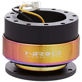 NRg Innovations NRg-SRK-200BK-Mc Steering Wheel Quick Release Kit, Black Body, Neo chrome Ring, 6x70mm & 6x74mm Bolt Pattern