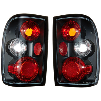 Spec-D Tuning Black Housing Clear Lens Tail Lights Compatible with 1993-1997 Ford Ranger Left + Right Pair Assembly