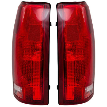 Brock Replacement Driver and Passenger Set Tail Lights Compatible with 88-99 C1500 K1500 C2500 K2500 C3500 K3500 Pickup Truck