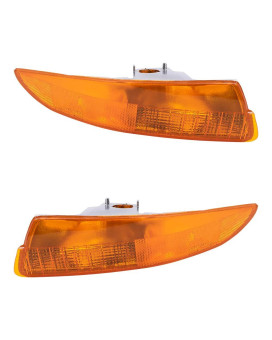 Brock Replacement Driver and Passenger Set Park Signal Side Marker Lights Compatible with 1993-2002 Camaro 5978551 5978552