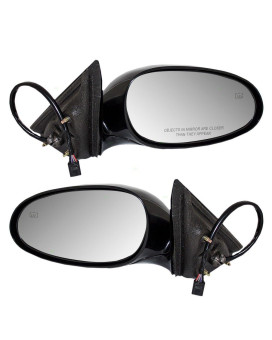 Brock Replacement Driver and Passenger Set Power Side Door Mirrors Heated Compatible with 1997-2002 Century Regal 10316927 10316926