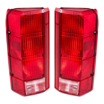 Brock Replacement Driver and Passenger Taillights Tail Lamps Compatible with 1980-1986 F150 F250 F350 Styleside Pickup Truck Bronco E4TZ13405B E4TZ13404B