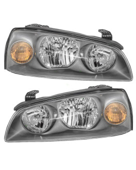 Brock Replacement Driver and Passenger Headlights Headlamps Compatible with 2004-2006 Elantra 92101-2D550 92102-2D550