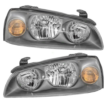 Brock Replacement Driver and Passenger Headlights Headlamps Compatible with 2004-2006 Elantra 92101-2D550 92102-2D550