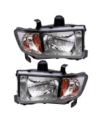 Brock Replacement Driver and Passenger Headlights Headlamps Compatible with 2006-2008 Ridgeline Pickup Truck 33151SJCA02 33101SJCA02