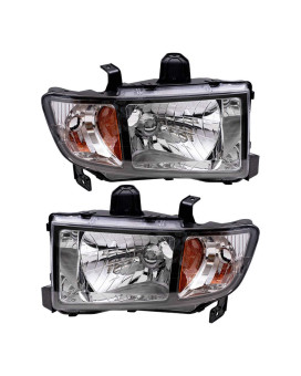 Brock Replacement Driver and Passenger Headlights Headlamps Compatible with 2006-2008 Ridgeline Pickup Truck 33151SJCA02 33101SJCA02