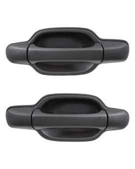 AutoandArt Brock Replacement Pair Set Rear Outside Door Handles Compatible with Colorado Canyon Pickup Truck 25875523 25875524